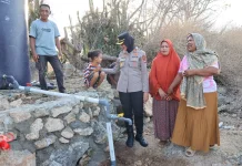 Atasi Kekeringan, Polres Sumbawa Bangun Sumur Bor di Omo