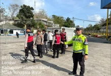 Polisi Patroli Pelabuhan ASDP Lembar Jelang MotoGP Mandalika 2026
