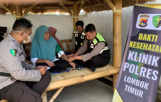 Polres Lombok Timur Gelar Cek Kesehatan Gratis di Pringgabaya