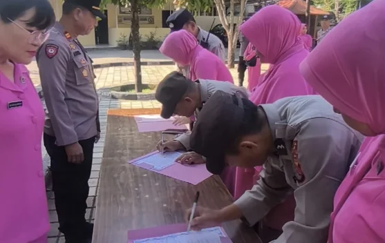 Personel Polsek se-Mataram Janji Hindari Gaya Hidup Hedonis dan Narkoba
