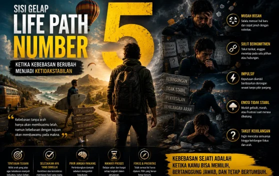 Sisi Gelap Life Path Number 5: ketika Kebebasan Berubah Menjadi Ketidakstabilan