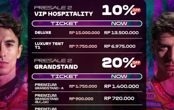 Presale 2 Tiket MotoGP Berakhir 16 September 2026