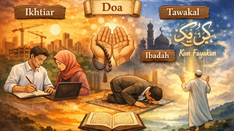 Ikhtiar, Doa, dan Tawakal Jadi Kunci Menghadapi Ketentuan Allah