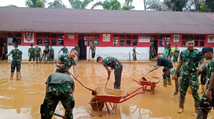Satgas Gulbencal Laksanakan Pembersihan Ulang SDN 152983 Hutanabolon I