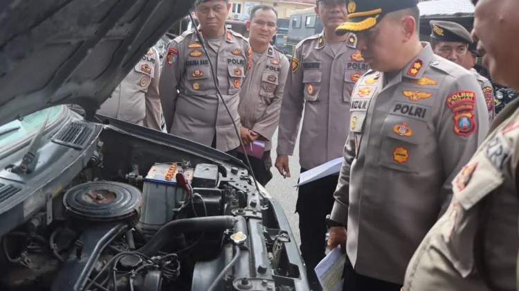 Jelang Operasi Ketupat Toba 2026, Kapolres Binjai Cek Kendaraan Dinas