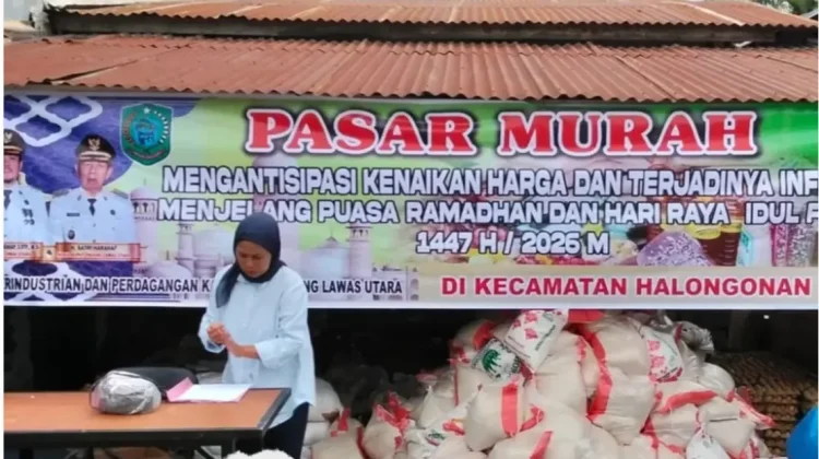 Pemkab Paluta Menggelar Pasar Murah Mengantisipasi Kenaikan Harga Bahan Pokok