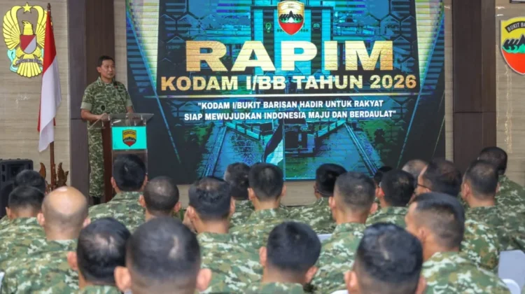 Pangdam I/BB Pimpin Rapat Pimpinan Kodam I/Bukit Barisan TA 2026