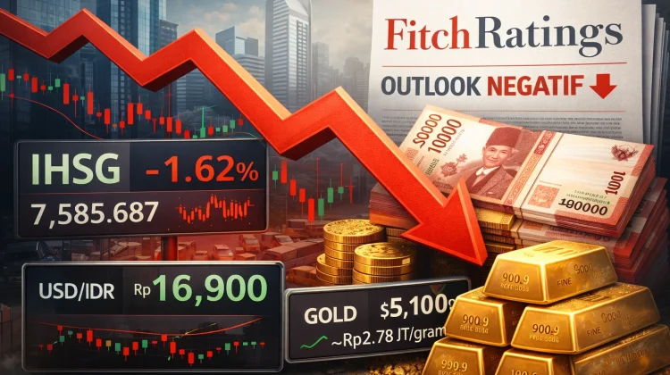 Outlook Kredit Indonesia Negatif, IHSG Terkoreksi dan Emas Prospektif