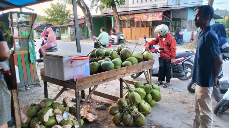 Air Kelapa Segar Banyak Diburu saat Bulan Ramadan