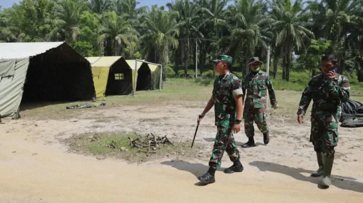 Dandim Asahan Tinjau Kesiapan Marshalling Area Yon TP
