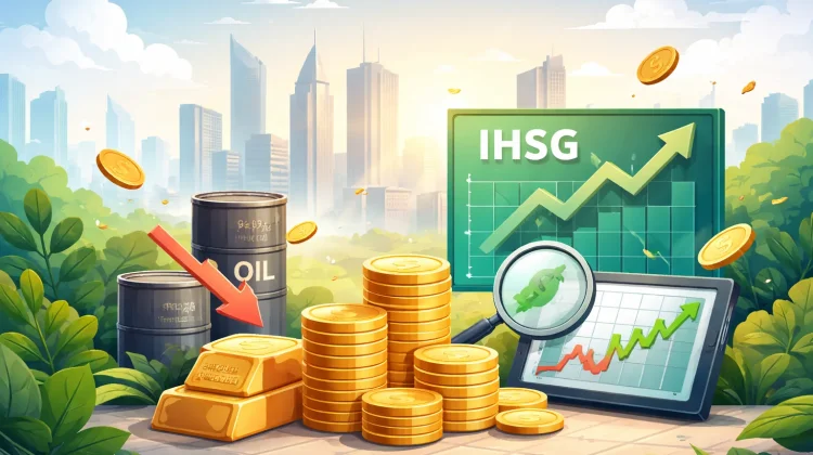 Harga Minyak Turun, IHSG, Rupiah dan Emas Menguat Hari Ini