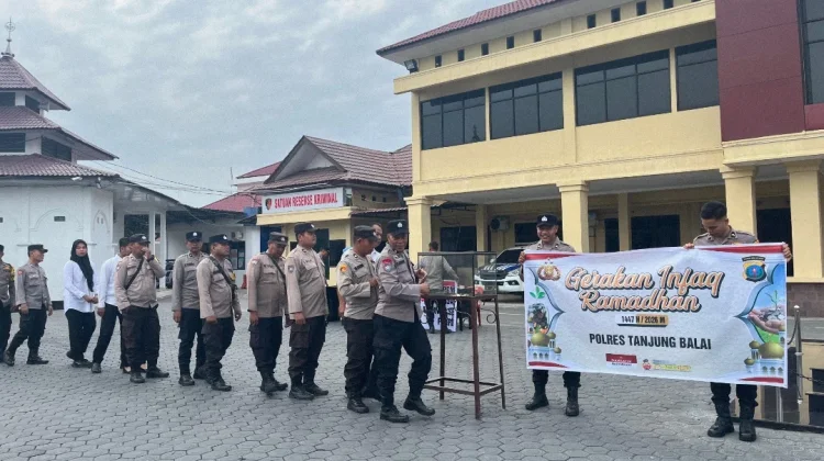 Polres Tanjunbgbaalai Buka Gerakan Infaq Ramadan
