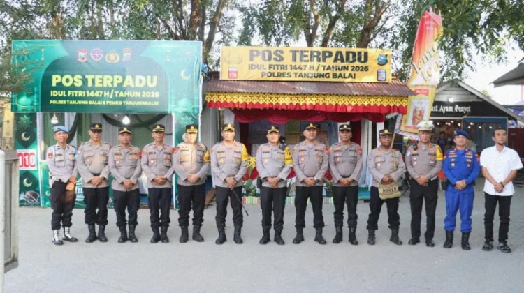 Kapolres Tanjungbalai Cek Kesiapan Pos Pengamanan Lebaran 2026