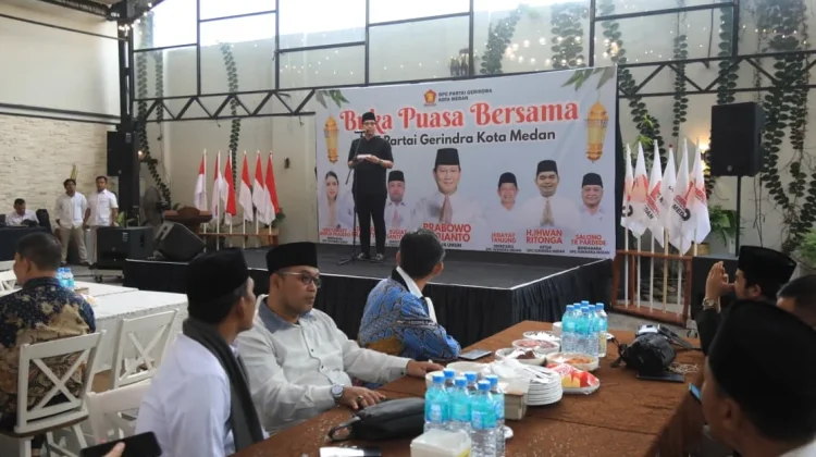 Bukber Gerindra, Rico Tegaskan Komitmen Jalankan Program Presiden di Medan