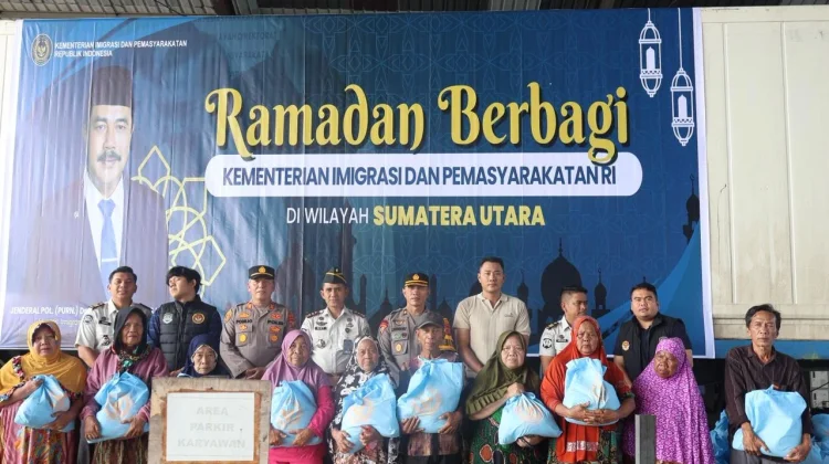 Ramadan Berbagi, 2.500 Paket Bantuan Kemenimipas Sasar Warga Gabion Belawan