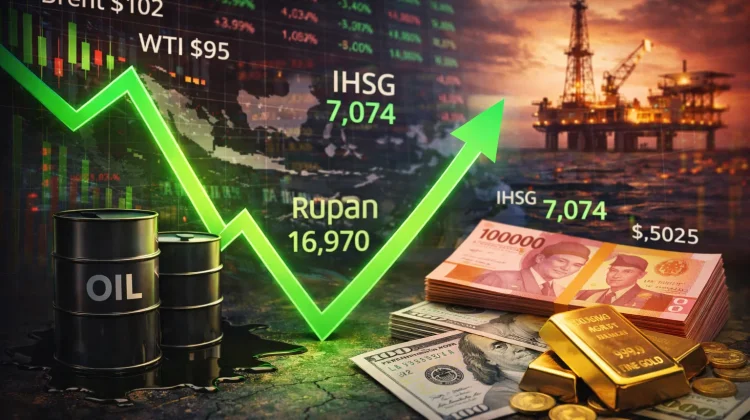 Harga Minyak Turun Tipis, Rupiah hingga Harga Emas Menguat Terbatas