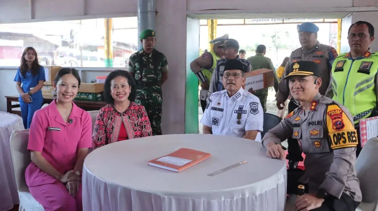 Optimalkan Pengamanan Lebaran, Bupati Dairi Bersama Kapolres Tinjau Pospam