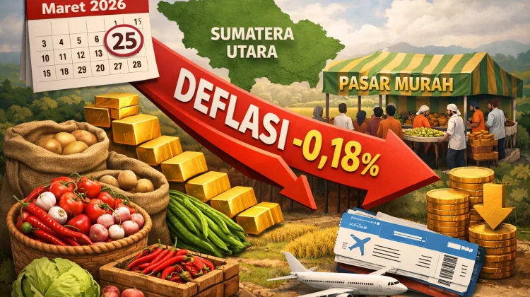 Sumut Berpeluang Deflasi 0, 18 Persen Secara Bulanan
