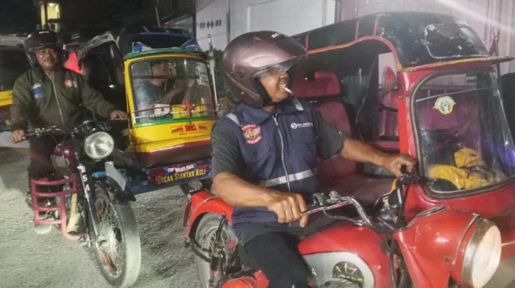 Becak Motor BSA Semarakkan Lebaran di Sei Kepayang