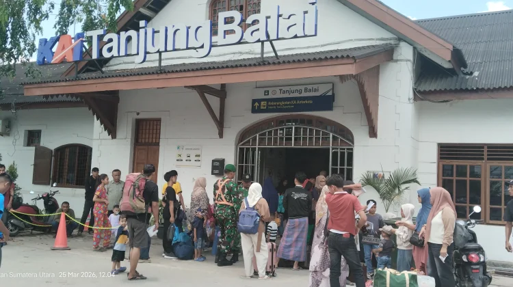 Sembilan Ribu Lebih Pemudik Berangkat dari Stasiun KA Tanjungbalai