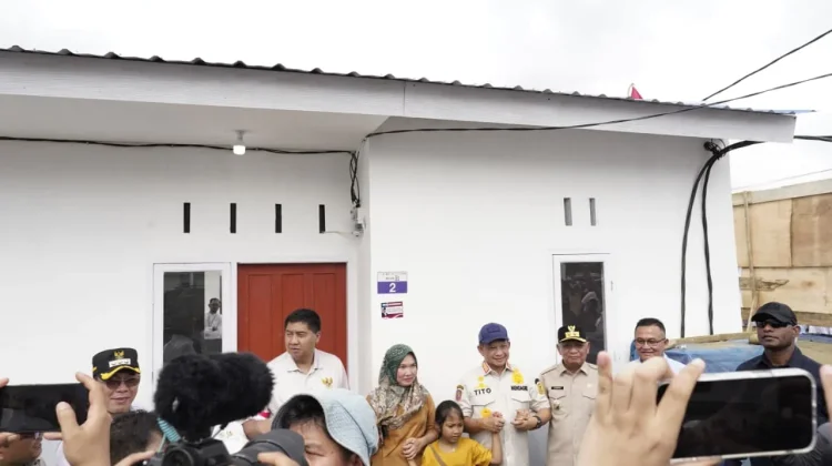 Menteri PKP Tinjau Huntap di Dusun Tamansari Tapanuli Selatan