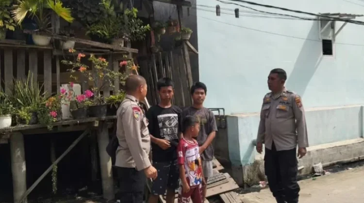 Sat Binmas Polres Pelabuhan Belawan Sampaikan Pesan Kamtibmas