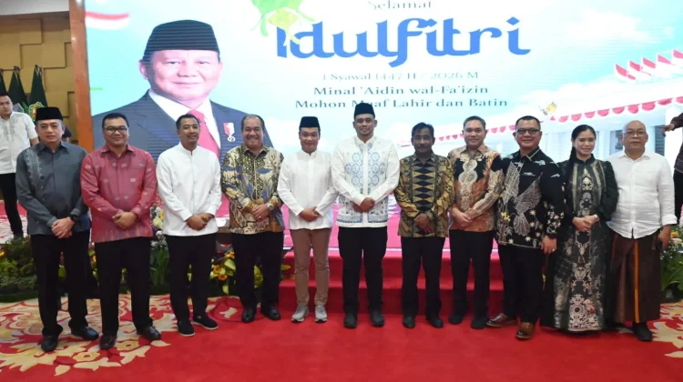 Bupati Humbahas Hadiri Open House Gubernur Sumut