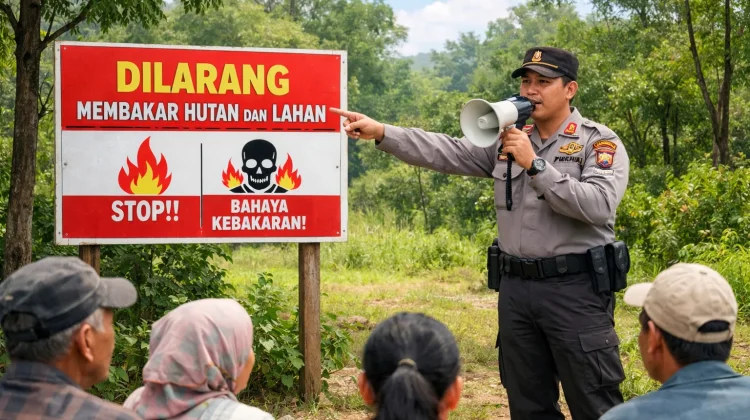 Polres Simalungun Ajak Masyarakat Stop Bakar Hutan