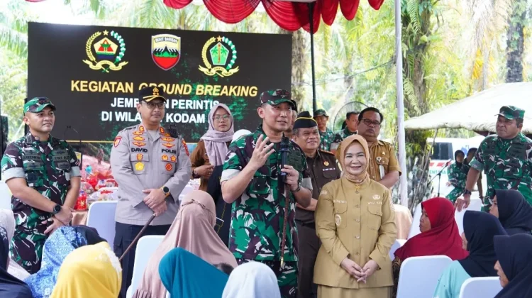 Pangdam I/BB Hadiri Ground Breaking Jembatan Perintis di Kab. Langkat