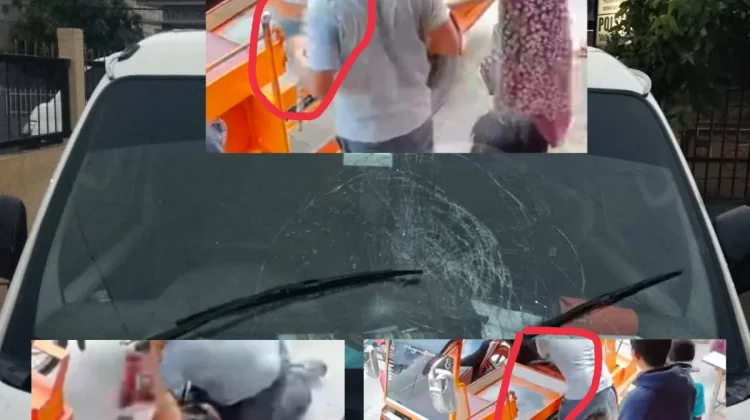 Kurir Paket Diserang Menggunakan Sajam, Mobil Dirusak