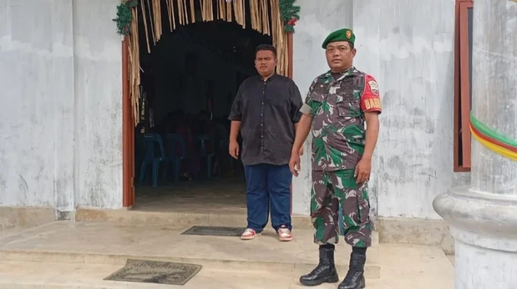 Babinsa 03/Parongil Pastikan Keamanan Ibadah Minggu