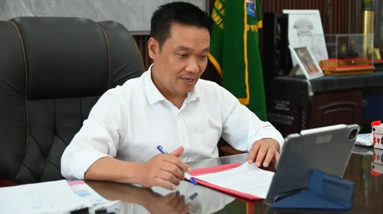 Bupati Humbahas Ikuti Rakor Huntap Pascabencana