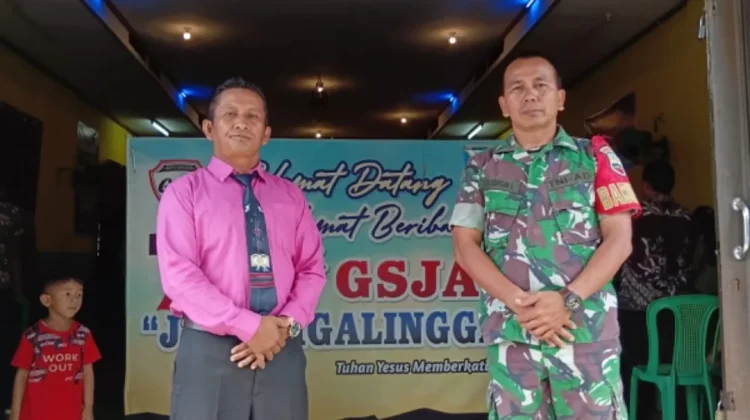 Serda Parlindungan Simamora Pantau Ibadah Minggu di Desa Kedeberek