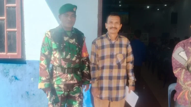 Sertu Latif Pantau Langsung Ibadah Minggu di Gereja GPDI Moria Dairi