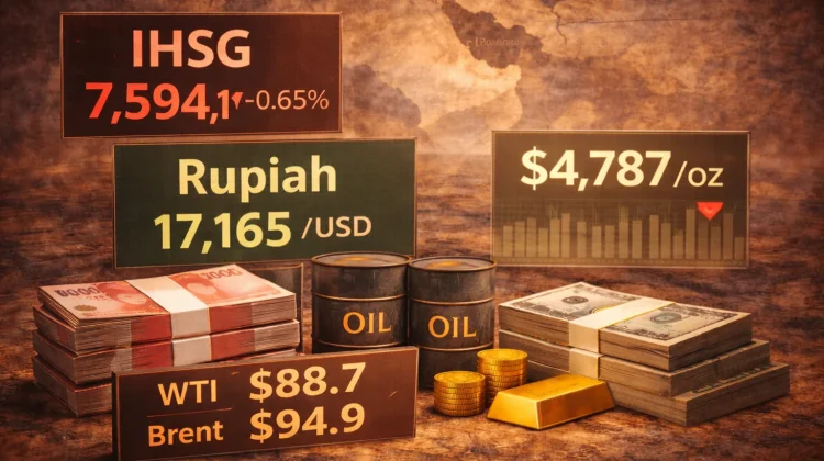 Rupiah Menguat saat IHSG Turun, Harga Emas Melemah