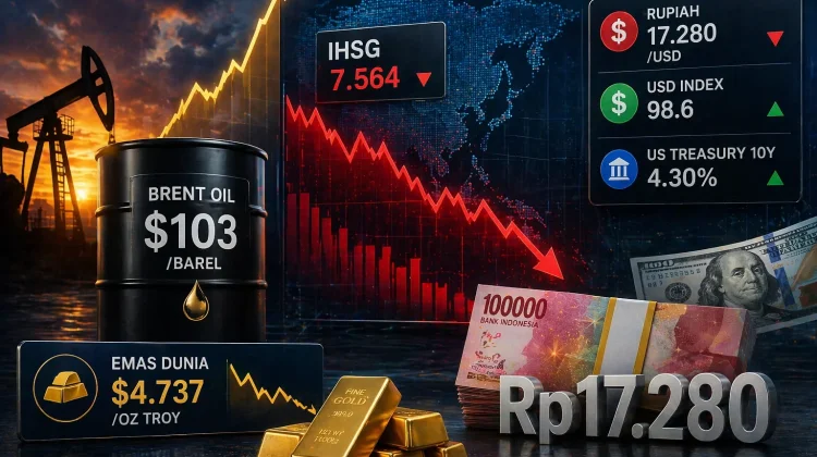 Harga Minyak Tembus $100, Rupiah Melemah Dekati Rp17.300