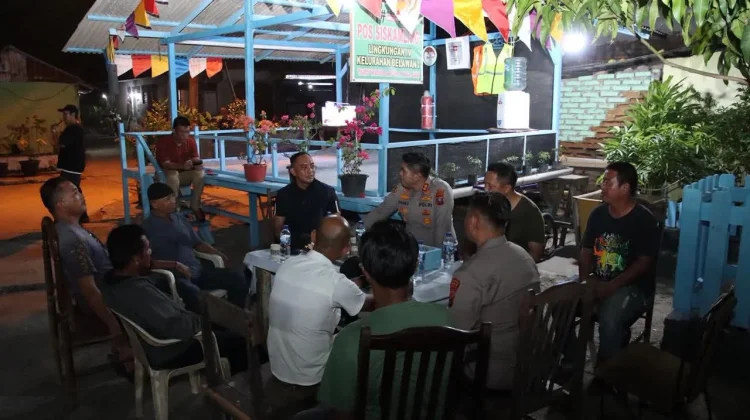 Sambangi Pos Kamling Belawan I, Kapolres Pelabuhan Belawan Komit Jaga Kamtibmas