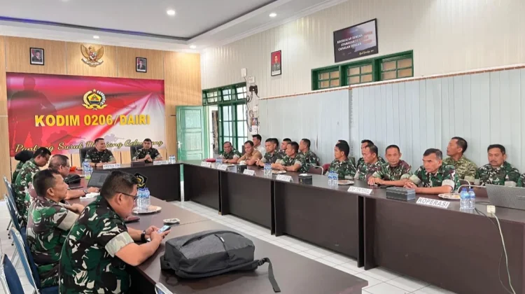 Kodim 0206/Dairi Terima Kunjungan Tim Wasrik Pos Audit ITDAM I/Bukit Barisan