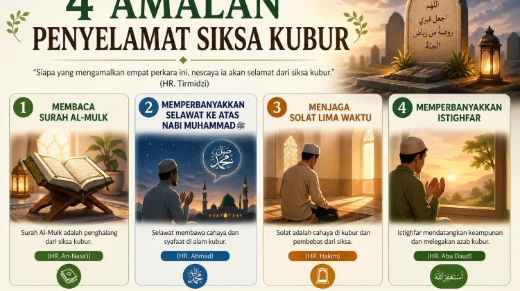 Empat Amalan Penyelamat Siksa Kubur