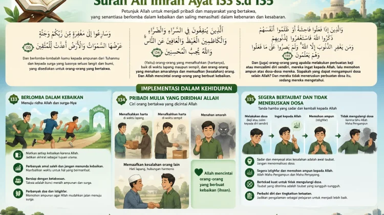 Implementasi surah Ali Imran ayat 133 hingga 135