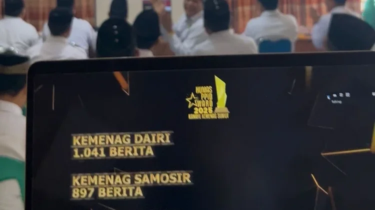 Kemenag Dairi Raih Juara I Berita Terproduktif Tahun 2025