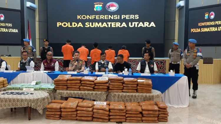 Polda Sumut Ungkap Peredaran Sabu Jaringan Malaysia-Aceh