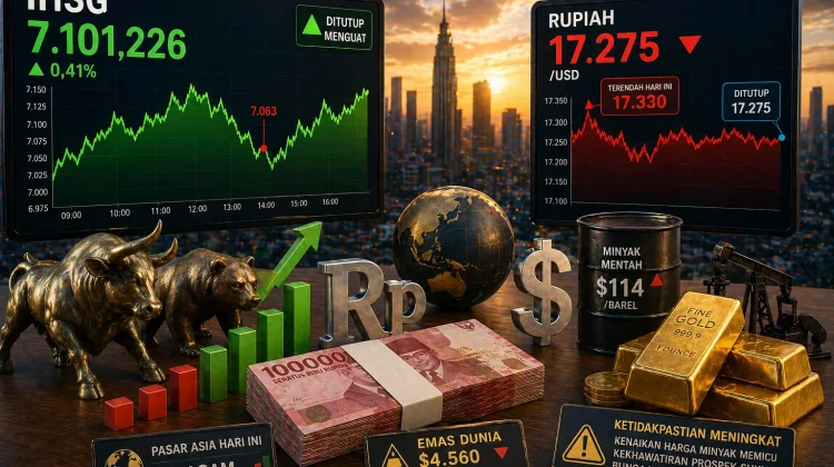 IHSG Menguat saat Rupiah Terpuruk Harga Minyak Sentuh 114 Dolar