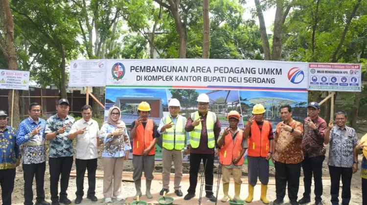 Deli Serdang Tata Kawasan Pedagang, Pusat UMKM Resmi Dibangun