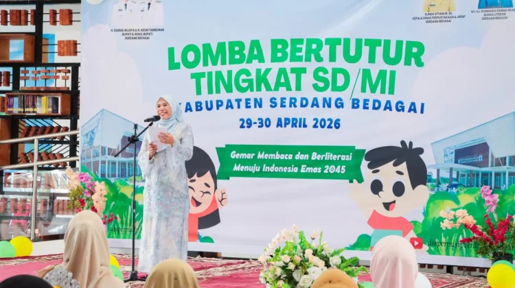Bunda Literasi Sergai Buka Lomba Bertutur SD