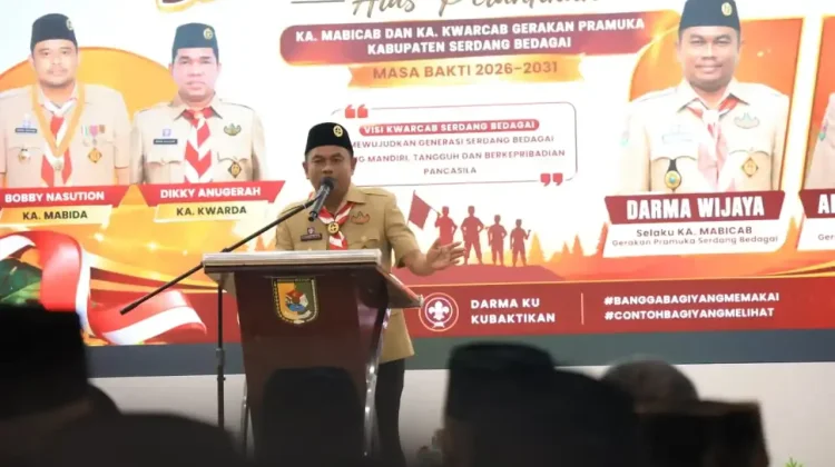 Darma Wijaya Dilantik Kamabicab Pramuka Sergai