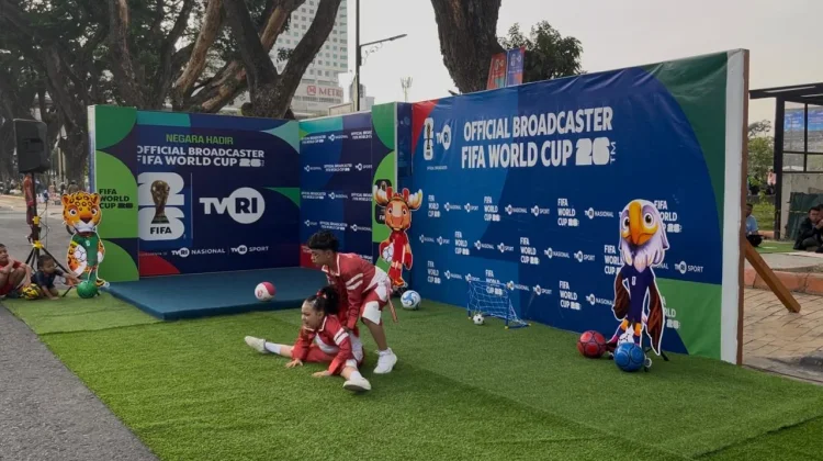 Meriah di CFD, Bola Gembira TVRI Sumatera Utara Promosikan Siaran Piala Dunia