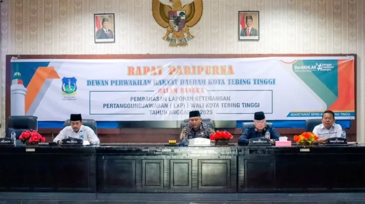 DPRD Tebing Tinggi Sampaikan 29 Rekomendasi LKPJ 2025