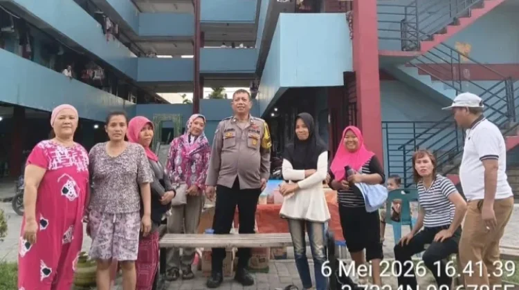 Polsek Medan Labuhan Sambang Warga dan Sampaikan Himbauan Kamtibmas