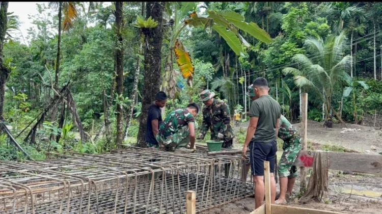 Kodam I/BB Mulai Bangun Jembatan Perintis Garuda di Sungai Hou Nias